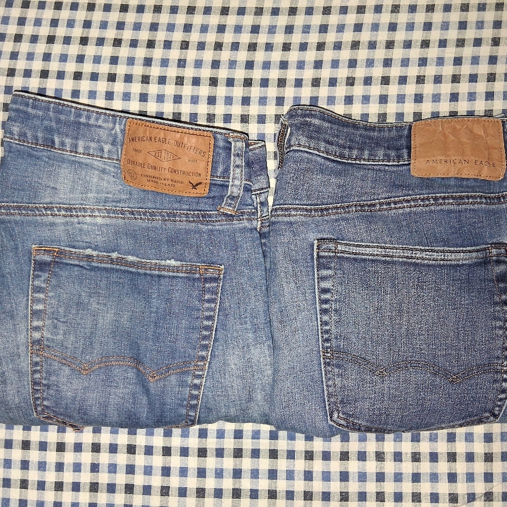 Two American Eagle 360 Extreme Flex & Next Level Airflex  Slim Fit Jeans
